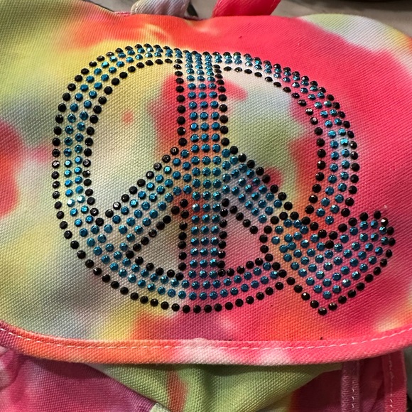 Adorable Undee Bandz Peace Tie Dye Mini Backpack - Picture 2 of 15